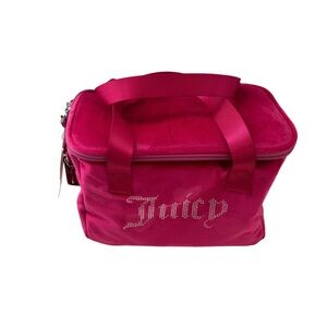 Juicy Couture Pink Velour Rhinestone Juicy Lunch Bag - NWT